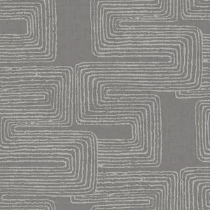 Nikki Chu Zulu Signature Peel and Stick Wallpaper Gray: Removable Vinyl Abstract, 30.8 Sq Ft Coverage, Self-Adhesive