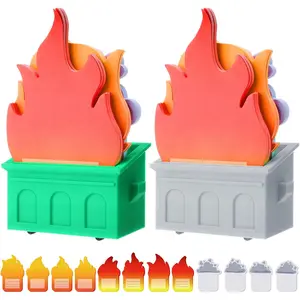 14 count Dumpster Flame Sticky Note with 2 Dumpster Funny Motivational Sticky Notes Garbage  Flame Notepad Desk Accessory for Ot Month Work Supplies Office  Coworker Employee Staff