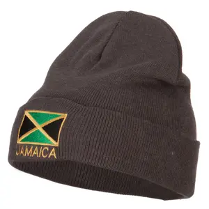 Jamaica Flag Embroidered Big Size Long Beanie