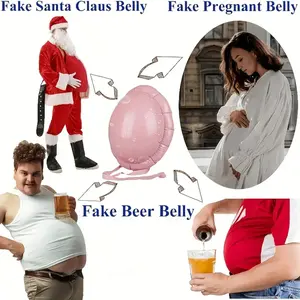 Inflatable Belly Decoration, Party Prop, Family Entertainment, PVC Material, Christmas Funny Belly, Stage Role Play, Beer Belly Costume, Multi Purpose Inflatable
