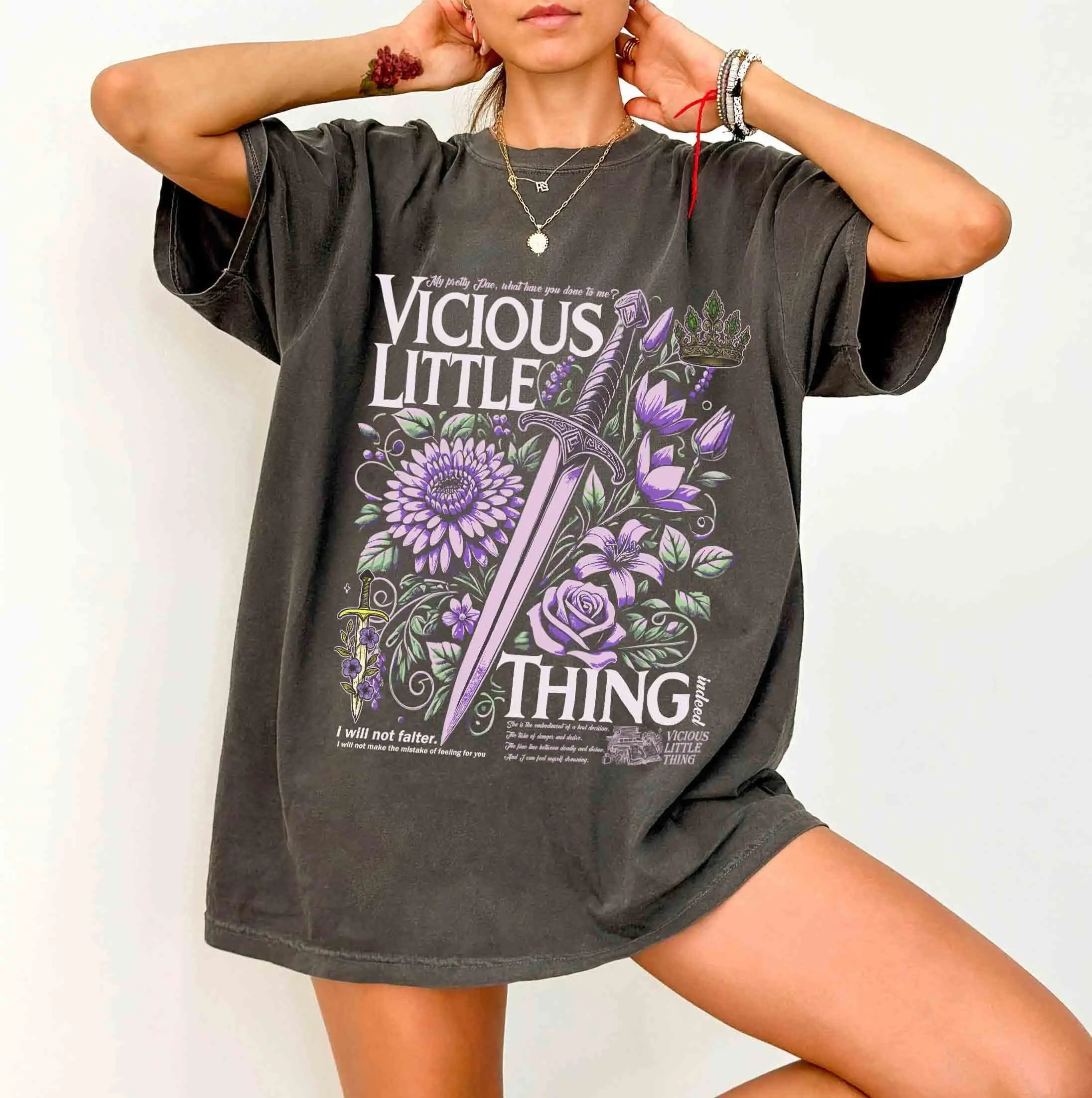 Comfort Colors Vicious Little Thing Shirt, Powerless Book Tee, Fantasy Book Shirt, Paedyn Gray Tee, Romantasy Reader Shirt, Bookish Reader Tee, Casual Fit Tee, Trendy Graphic Shirt
