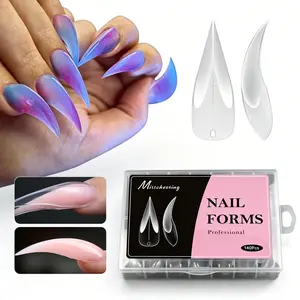140Pcs Dragon Claw Nail Forms Scaled Full Cover Nail Templates For UV Gel Nail Extension