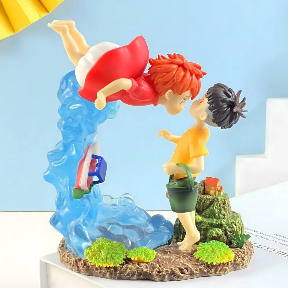 Anime Ponyo On The Cliff Figure Ponyo Sousky Seagal Pvc Gk Statue Action Figurine 15cm Model Doll Christmas Toy Kid Gifts