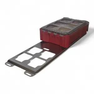 Mount for Milwaukee Packout, Custom Configuration Half Width + Tool Bag (6 hole + 4 hole), 14 gauge light duty