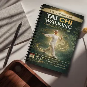 28-Day Tai Chi Walking Weight Loss Balance Program (for the elderly): This is a low-intensity exercise program that includes chair assistance, a joint-friendly indoor-outdoor walking guide, and a spiral-bound workout manual.