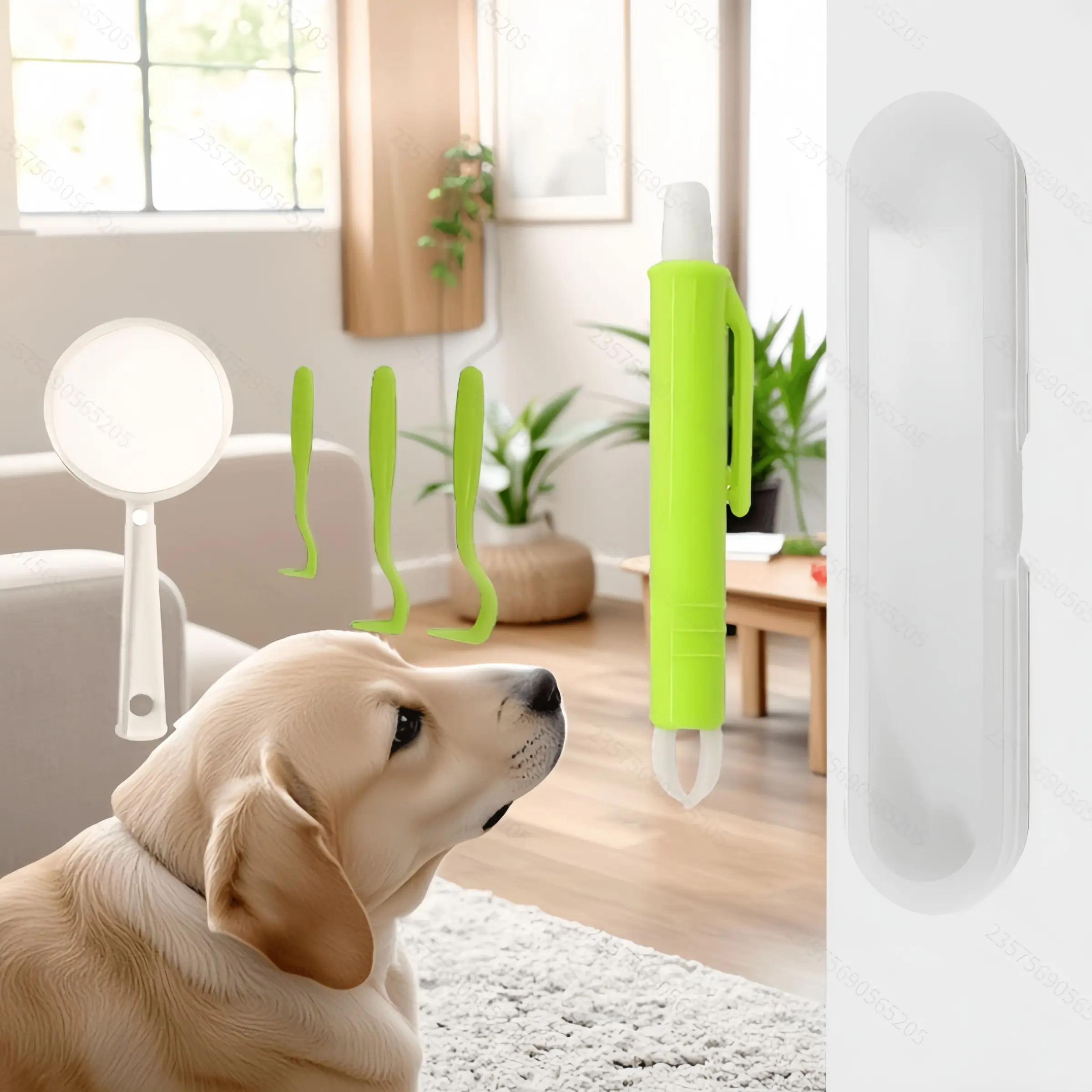 6pcs Tick Remover Tools for Dogs Cats Horses Humans, Enhanced Design, Boxed Tick Tweezers with Magnifier, Safe for Seniors, Plastic Material