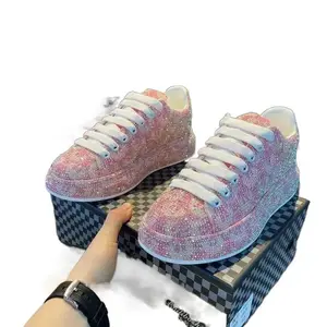 2026 Spring High-End Trendy Thick-Sole Full Diamond-Studded Casual Multi-Purpose Women's Fashion SneakersRAIMENTRY