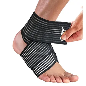 HiRui Foot & Ankle Brace 2 Pack, Adjustable Compression Wrap for Men & Women \u2013 Helps with Sprains, Plantar Fasciitis, Achilles Tendonitis, Arthritis, Running, Sports, Gym \u2013 Fits in Shoes (Black)