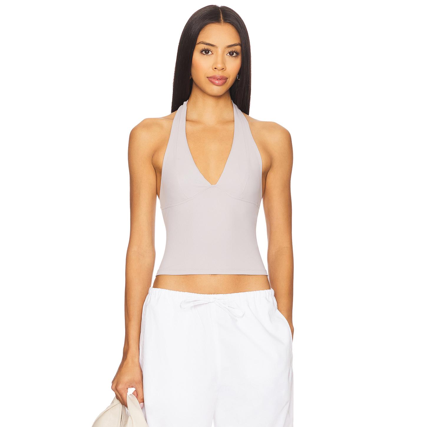 Free People Still Here Halter Top in Black