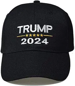 Hot Trump 2024 Make America Great Again Embroidered Unisex Ball Cap for Men and Women - Stylish Style for Adventures + Trump 2024 keychain