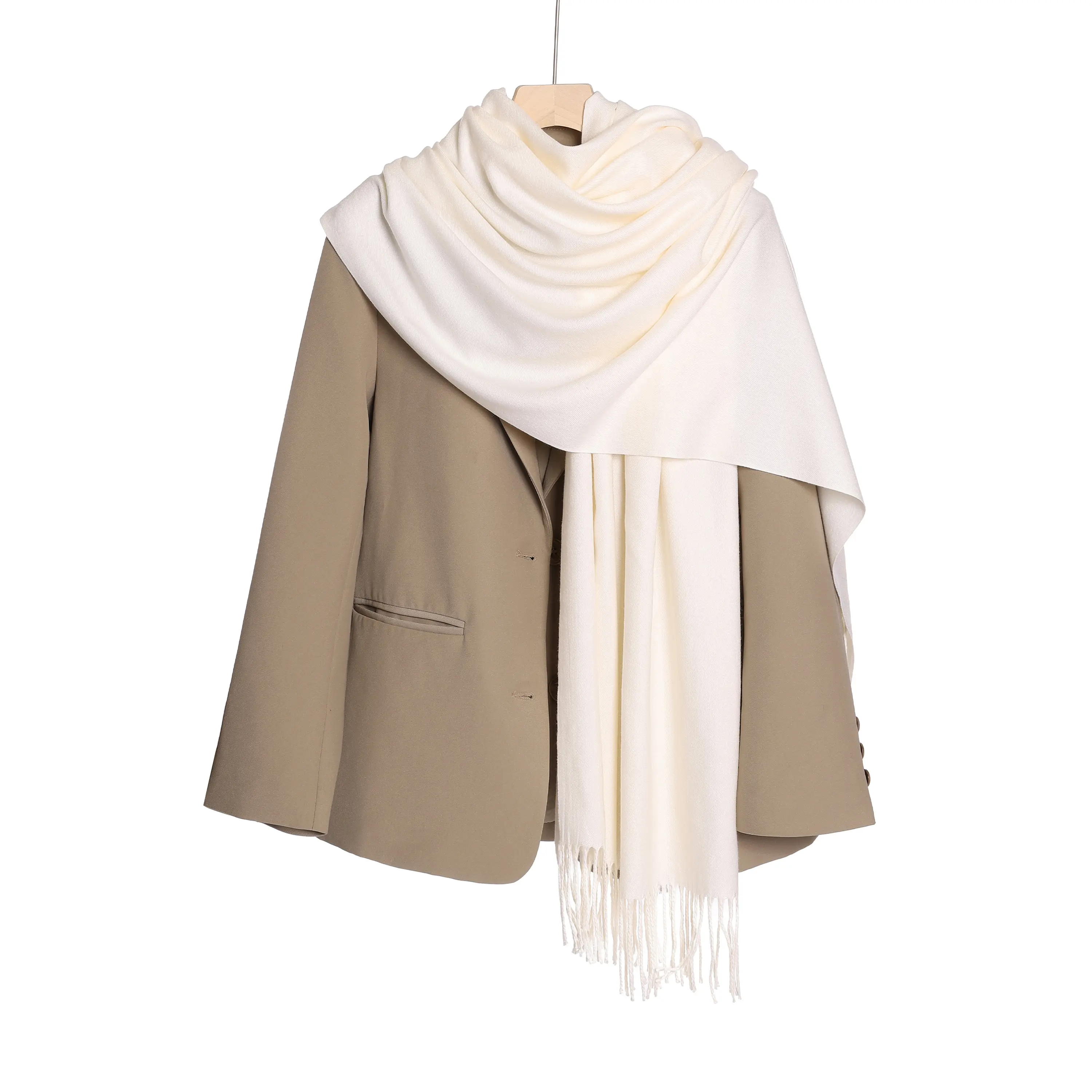 COLORIS EDITION Women's Pashmina Scarf, Soft Polyester Fashion Neck Shawl, Lightweight Wrap & Poncho for Travel, Female Birthday Gift