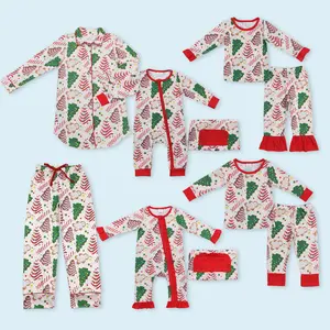 Christmas tree cake design family pajama set