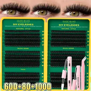 540 pieces of false eyelashes, natural D-shaped eyelash grafting, eyelash extension, 8-16mm mixed-length single lashes, natural and easy to apply, lightweight and comfortable, perfect for daily use