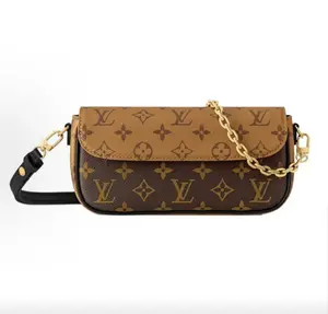 Pre-owned Louis Vuitton Ivy Wallet On Chain Bicolor Monogram Baguette Shoulder Crossbody Bag