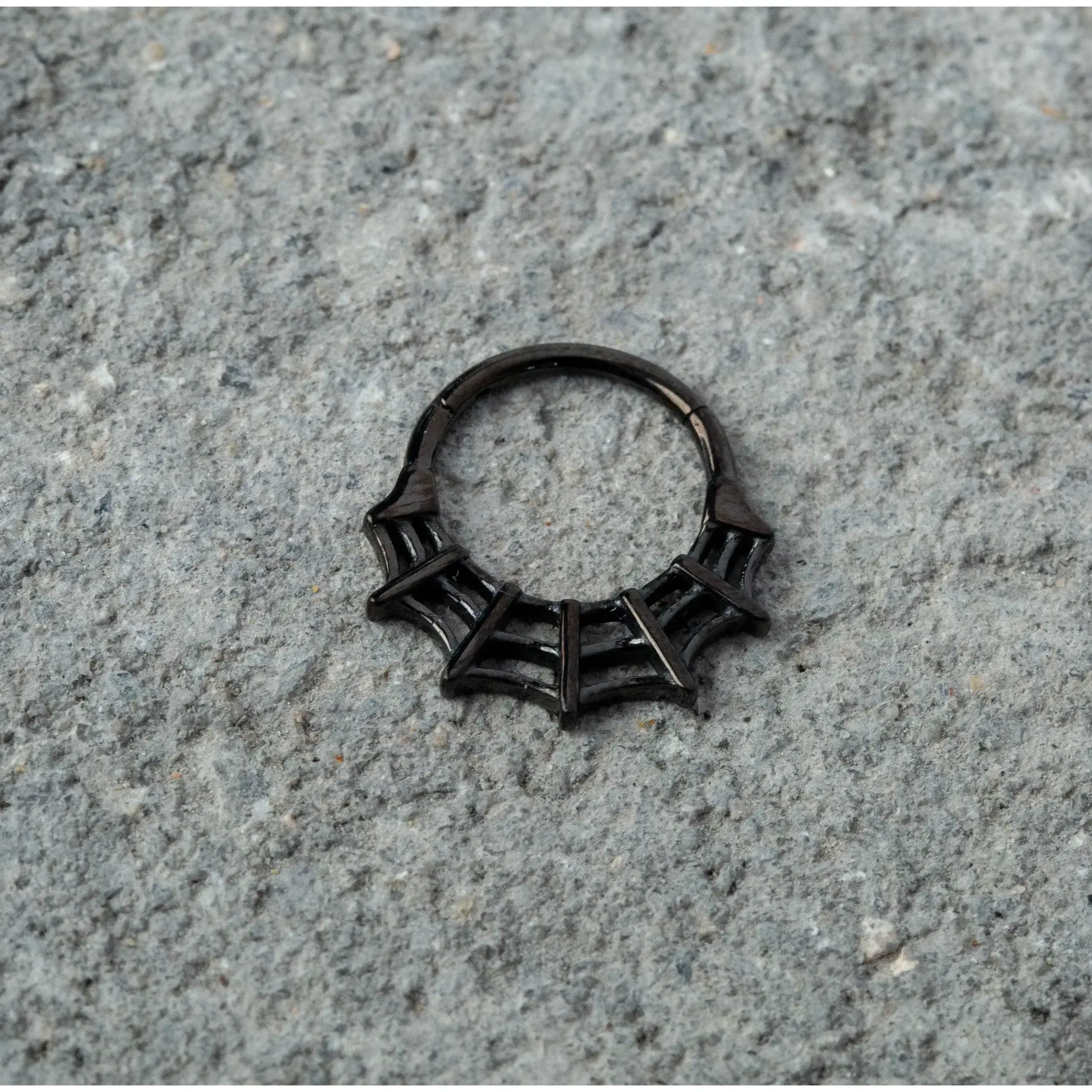 Spider Web Hinged Segment Ring - Stainless Steel Spider Web Hinged Segment Ring - Stainless Steel