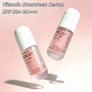 SAHIPUB Vitamin Brightening & Correcting Sunscreen Serum – SPF 30+ PA+++ – Fades Dark Spots, Evens Skin Tone, Covers Blemishes, Protects from UV, and Nourishes Skin with Every Use Thanksgiving, Blackfriday Gift