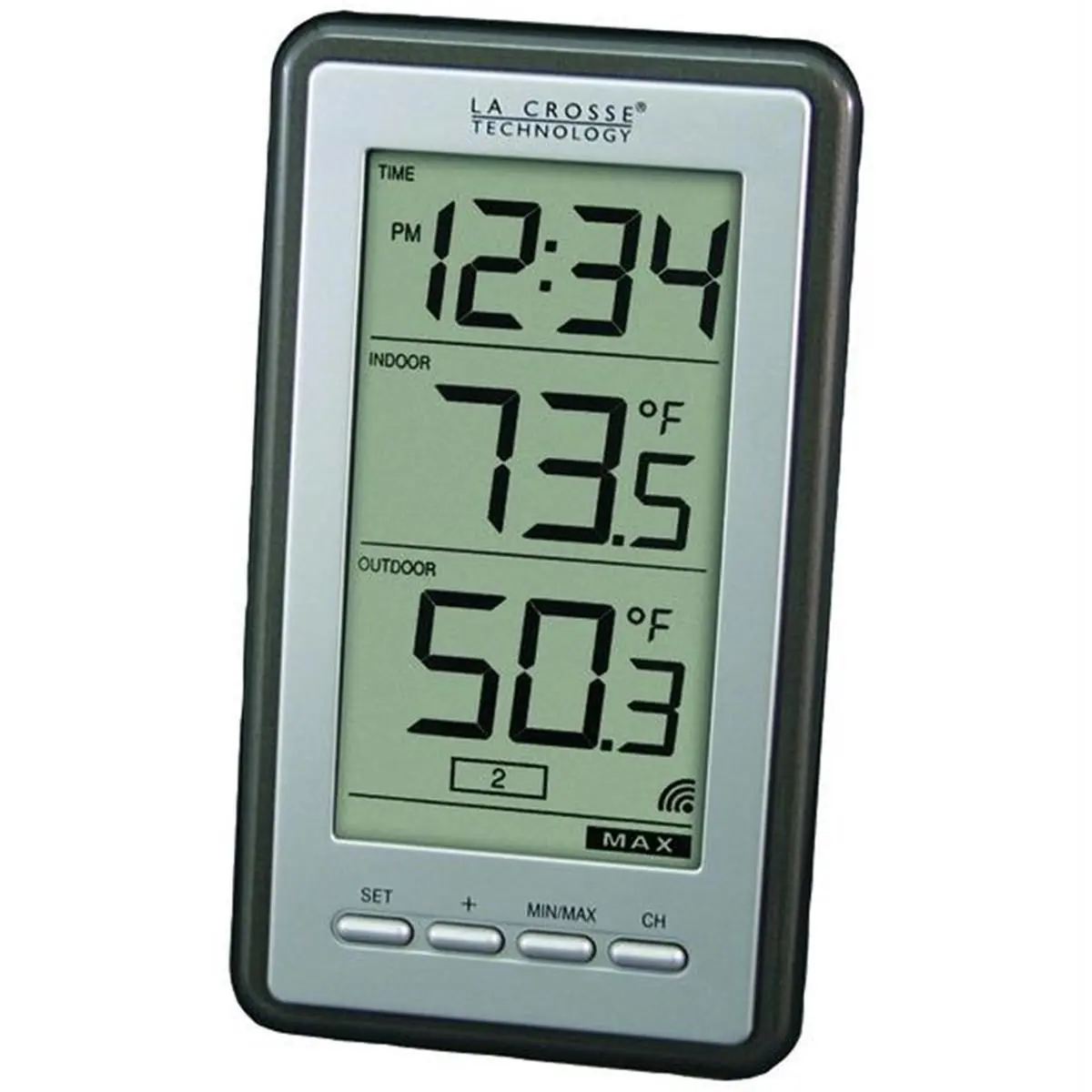 212 MAIN Digital Wireless Thermometer with Temp Probe, Wall-Mountable Design, Dual Temp Monitoring, Min-Max Temperature Tracking, 12/24-Hour Time Display, Low Battery Icon for Home Improvement, Pool & Hot Tub Use