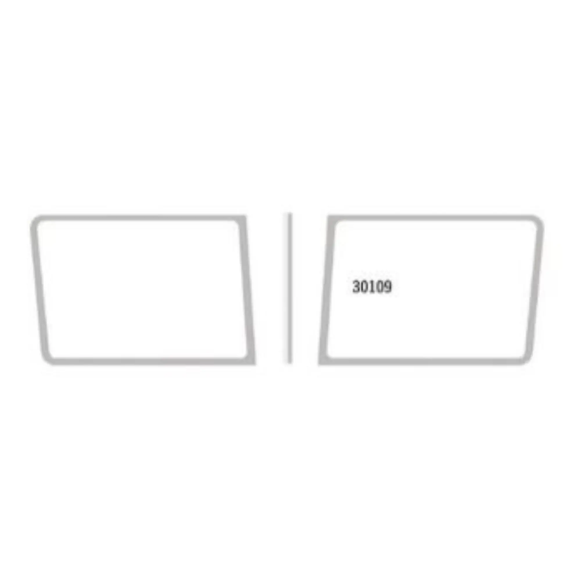 RoadWorks 3-Piece Set Thin Front Windshield Trim for Peterbilt, Mirror-Polished Stainless Steel, High-Bond Tape-On, Improves the Truck’s Exterior Appearance
