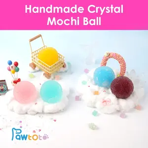 Pawtoto Crystal Mochi Ball Stress Relief Toy, Fidgets Squishies for Anxiety and ADHD Fidgets