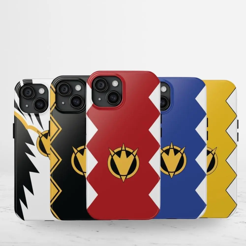 Dino Thunder Power Rangers Tough Smartphone Case - Safety & Protection for iPhone 11-17 Pro Max/Plus, Samsung Galaxy S23-25 Cellphone, Handheld Device Compatibility