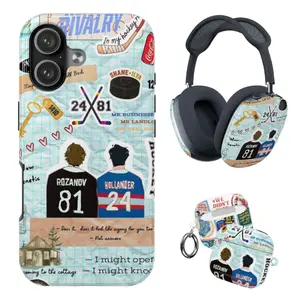 Ilya Rozanov & Shane Hockey Romance Phone Case, Heated Rivalry 2026 Movie Airpod Max Case, Rozanov Hollander Romance Airpod Case, Book Lover Gift, Case for iPhone 17-11, Airpod Gen 1-4