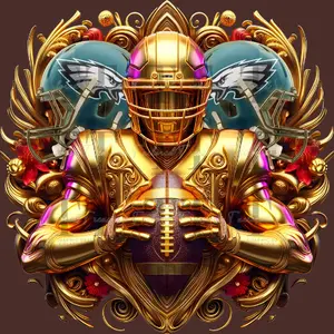 Game Day Royalty DTF Transfer - Ultra Bold Baroque Design for Game Day Shirts & Fan Apparel - 11x11" Ready to Press Transfer