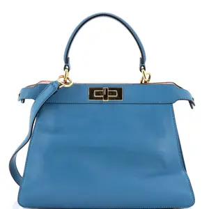 Pre-owned FENDI Leather Top Handle Bags Peekaboo ISeeU Bag Medium by Rebag