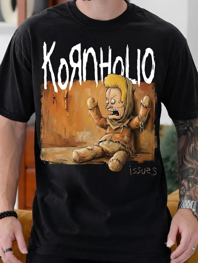 Korn Numetal Tee For Women men Inspired T-Shirt Washed T Shirt Men Women