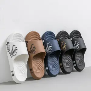 Mens Shoes, Fashionable Number Graphic Slides, Sliders for Men, Casual Comfortable Home Slippers, Non-slip Soft Slippers for Indoor & Outdoor Wear Black Footwear Sandal