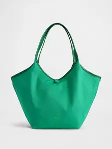 [FLASH SALE] Canvas Slouchy Tote Bag -  Bright Meadow, One Size