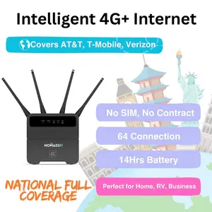 2026 New NomadsFi LTE+ Wireless Router | SIM-Free 4.5G Internet | Secure Car Wi-Fi | For Business, RV, Rural area Internet