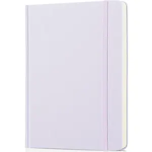 - Dotted Journal Notebook, 5.7"x8.4", 160 Pages/80 Sheets, Fabric Hardcover, Dusty Lavender  Journal Notebook