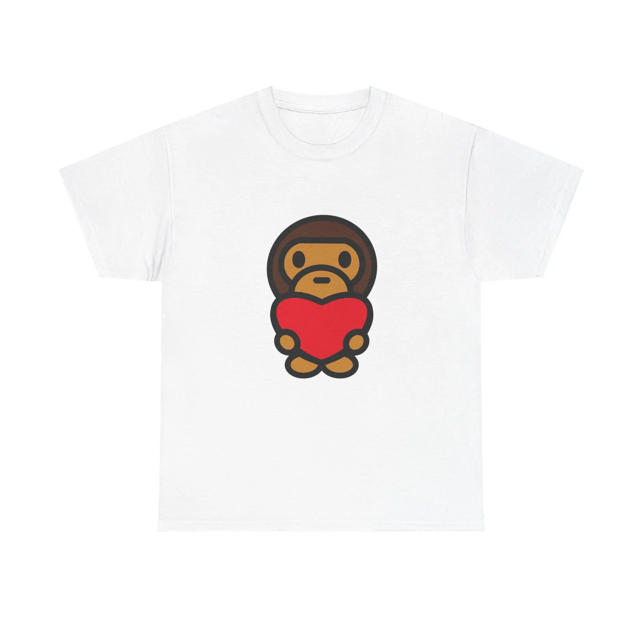 Monkey Vintage Graphic Tee, Valentine Monkey, Monkey Valentine Shirt, Unisex T-Shirt, Monkey Clothing Top Menswear Womenswear Streetwear