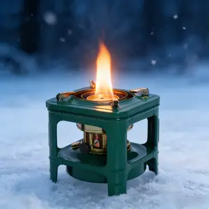 Emergency Cold-Weather Cooking Stove for Power Outages, Camping Picnic Burner Furnace, EfficientPortableCamping Stove, Backpacking Oil Stoves CookerCookware, Handy Outdoor Portable Kerosene Stove(Square) gas hose asador portatil
