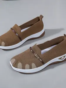 Women's Cat Paw Knit Mesh Breathable Walking Shoes, Slip-On Soft Sole Mom Shoes, Lightweight Casual Single Shoe for Comfort