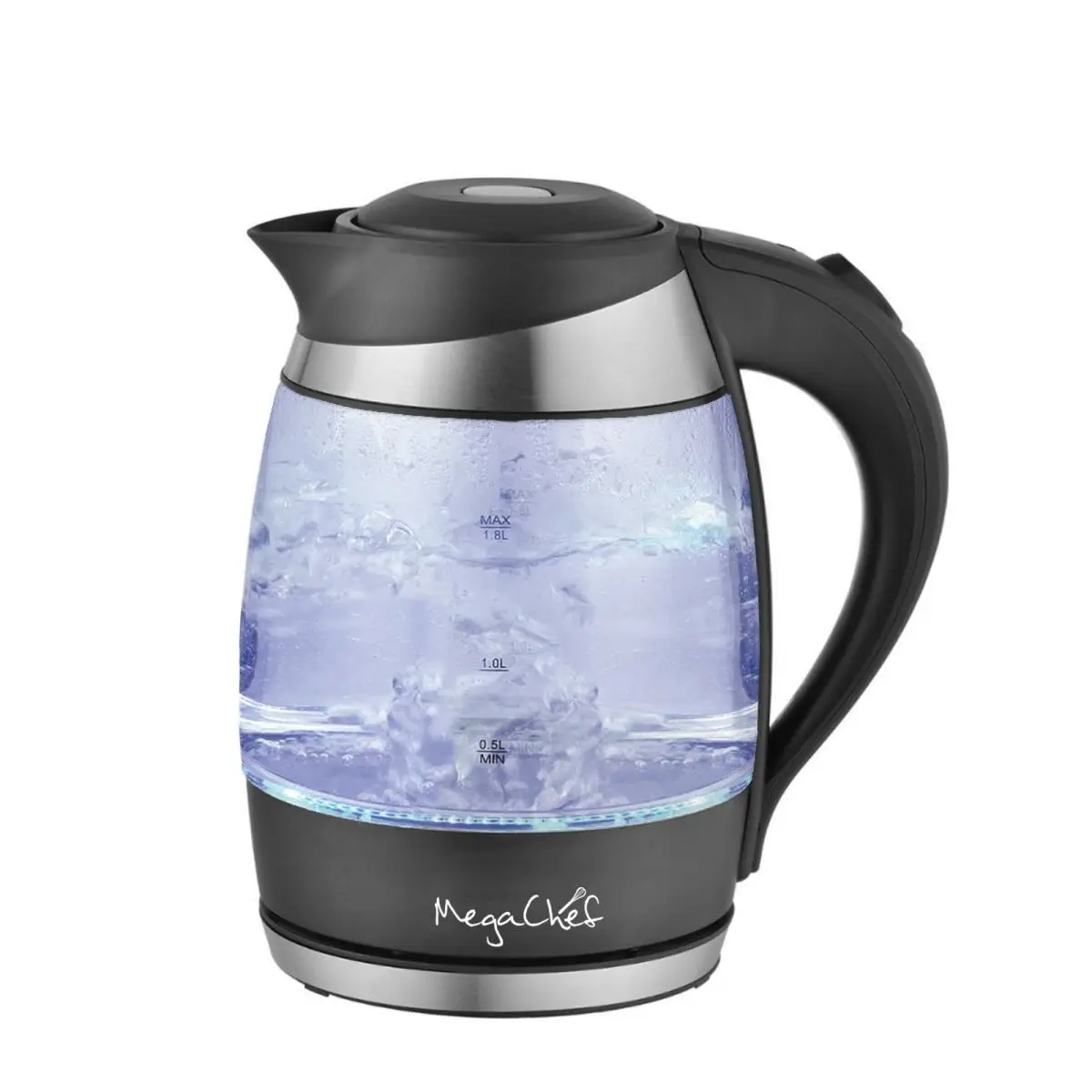 Megachef 1.8 Litre Glass & Stainless Steel Electric Tea Kettle