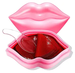 20Pcs Moisturizing/Plumping Lip Mask, Restores Moisture Mask for Dry Lips and Lines Overnight Care, Gel Treatment Masks ​ (Pink)