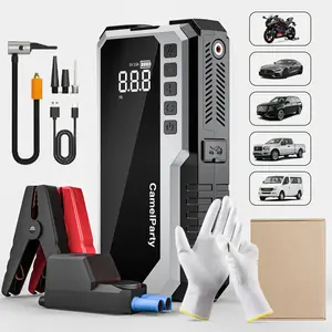 CamelParty 15000mAh portable power bank with LED lights, 4000A car battery starter, winter savior portable and safe to use, easy for women to get started and equipped with 150PSI tire inflation pump Car Power Supply jumper