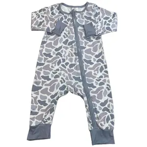 baby boy clohtes newborn camo romper boy winter romper zipper camouflage romper