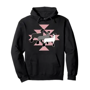 Show Club Lamb with Western Aztec-Inspired Geometric Pattern Pullover Hoodie - Jenniferlau Shop Ub0crwqnjdv