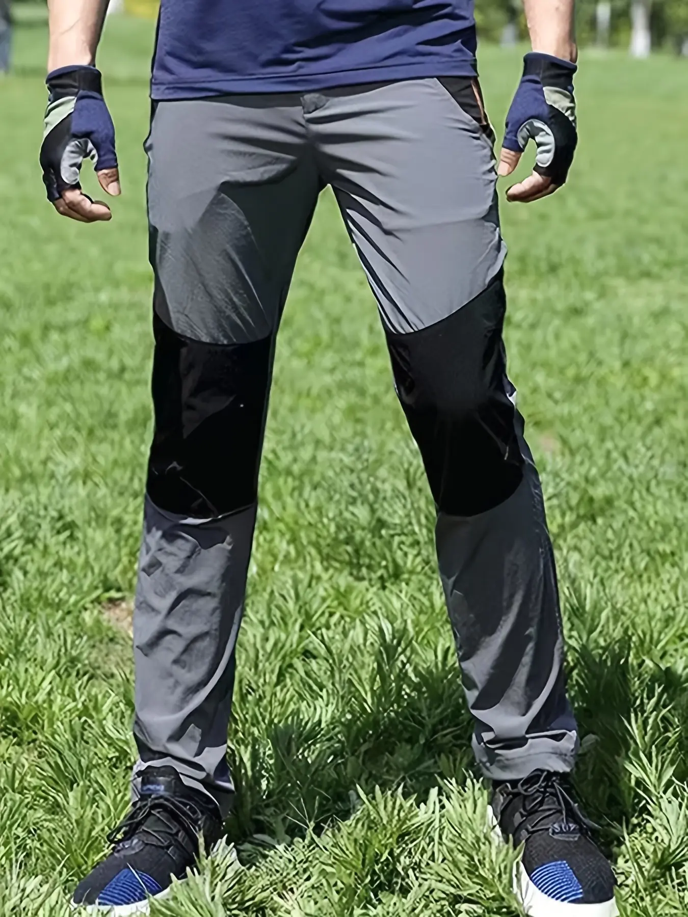 Spring Summer New Men's Outdoor Quick-Dry Long Pants, Casual Sports Elastic Pants, Nylon Spandex Fabric for Hiking Fishing
