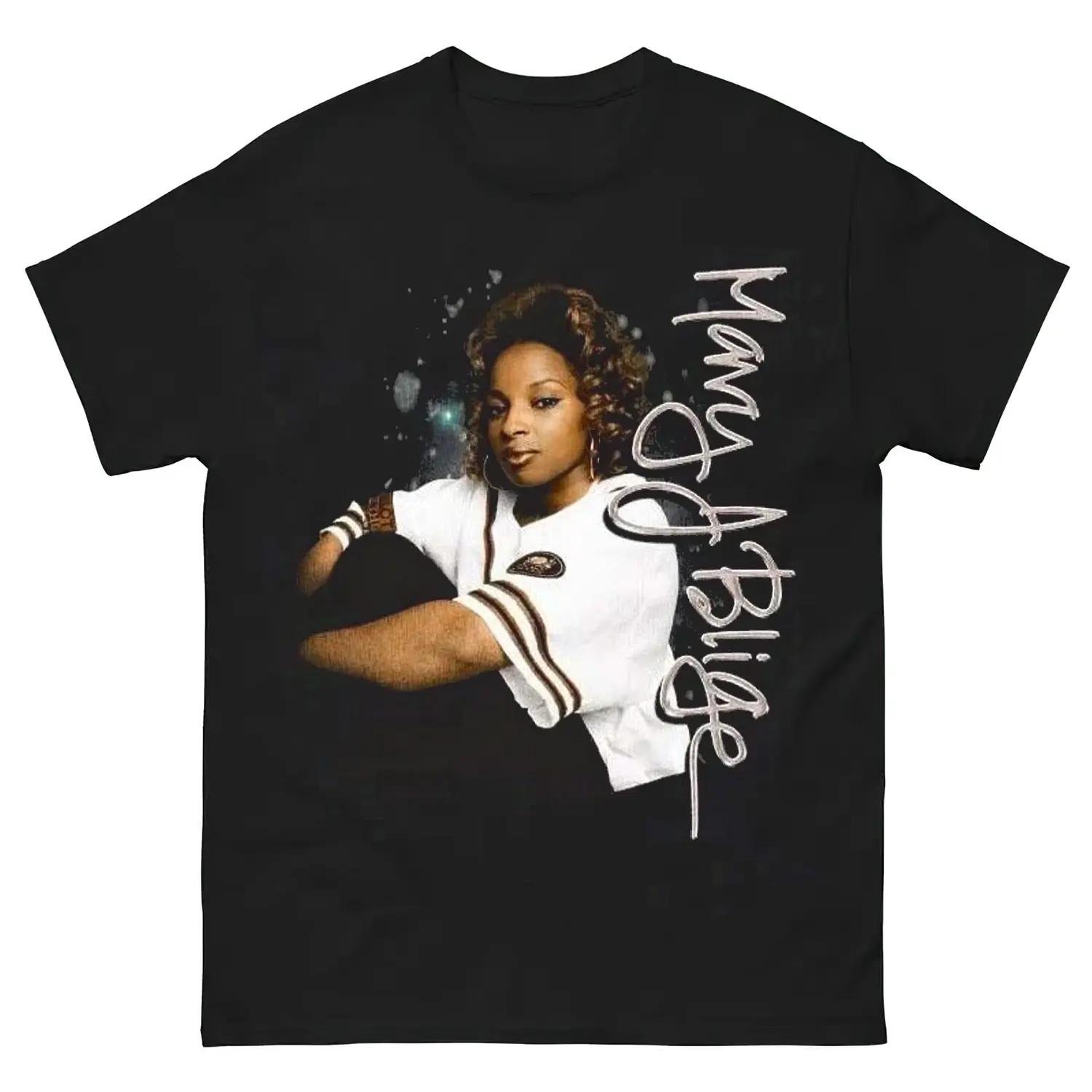 Signature Mary J Blige Black All Size Shirt Vintage Music Graphic T-Shirt