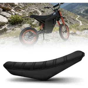 Jerbor Thickened Seat Cover for Tuttio Soleil01 Electric Drit Bike, Widened Non-Slip Striped Gripper Waterproof Soft Cushion Cover Pad for Tutto Tutti Electric Motorcycle (Black)