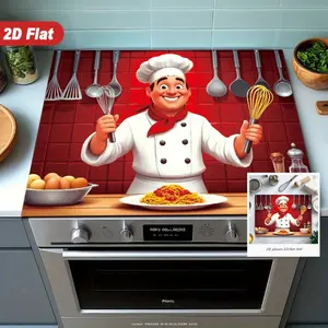 1 piece of 2D chef handheld mixer stove protection pad, electromagnetic and ceramic stove scratch resistant. Multi functional furnace cover. Easy to clean. heat-resisting. Beautiful home kitchen decoration, diatomaceous earth oven mat