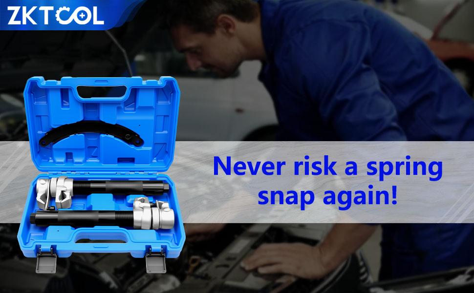 3-Piece Heavy-Duty Suspension Coil Spring Compressor Hand Tool Kit; Shock Absorber Spring Removal Tool for Cars; 3-Piece Heavy-Duty MacPherson Frame Assembly with Safety Bracket; Suitable for Cars, Trucks, ATVs, UTVs; Load Capacity 2200 lbs