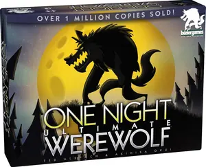 Bezier Games One Night Ultimate Werewolf Board Game, Black (BEZONUW)