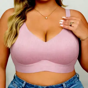 3/4/5 piece seamless underwear - large size women's basic style bra without underwire Womenswear Everyday