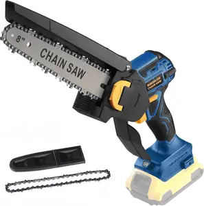 Chainsaw for Dewalt V MAX Battery, Inch Brushless Cordless Pruning Chainsaw, .FT/S Fast Powerful Cutting, RPM Electric for Wood Cutting(Battery Not Included) (Navy Blue)