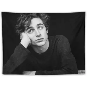 Timothee Chalamet Art Photo Tapestry Artworks Polyester Tapestry Room Aesthetic Wall Art Prints Home Modern Decor Gifts