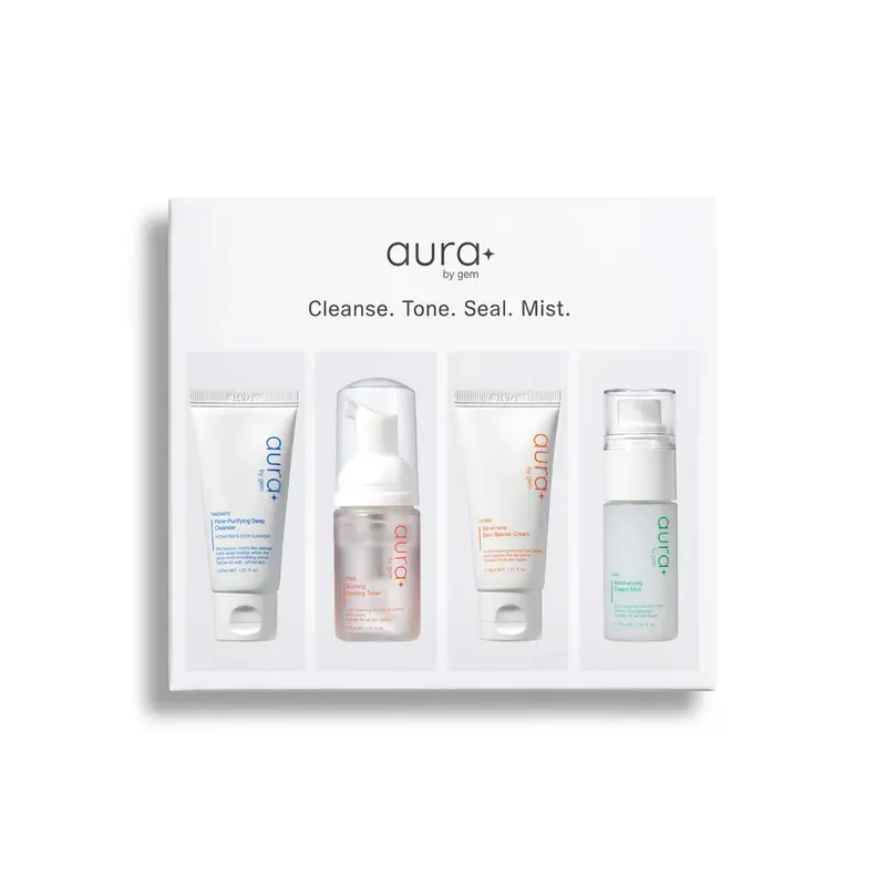 AURA Skincare Travel Kit - Moisturize & Hydrate for Daily Routine, Routine Finds with Skin Support